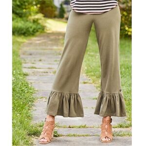 Matilda Jane Beige on the boardwalk big ruffle pants SZ Xsmall